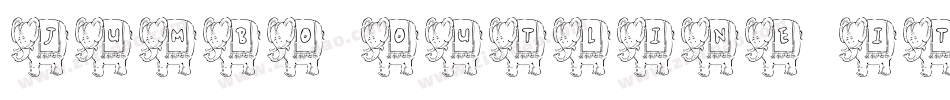 jumbo outline italic字体转换